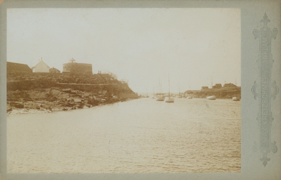 Cabinet photo Christiansø Denmark, view of the place, 1896