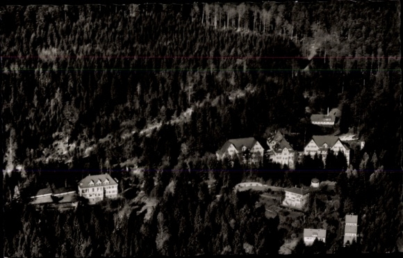 Postcard Schömberg in the Black Forest Württemberg, Charlottenhöhe, aerial photograph