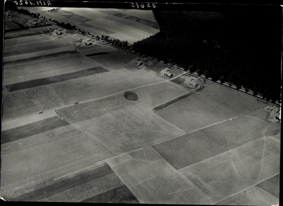 Postcard Lützow in Mecklenburg, aerial photograph