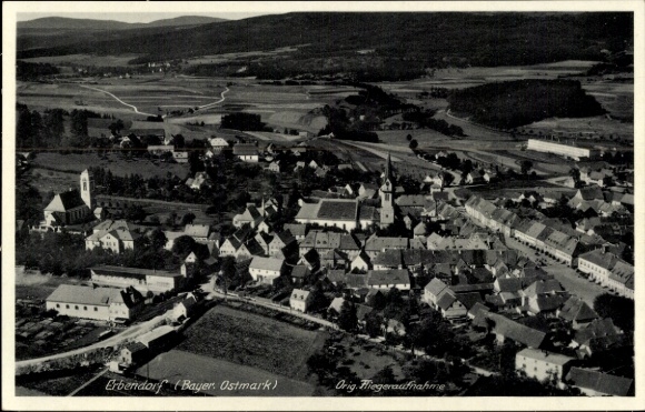 Ak Erbendorf in der Oberpfalz, Fliegeraufnahme