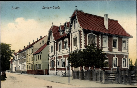 Ak Lucka im Altenburger Land, Bornaer-Straße