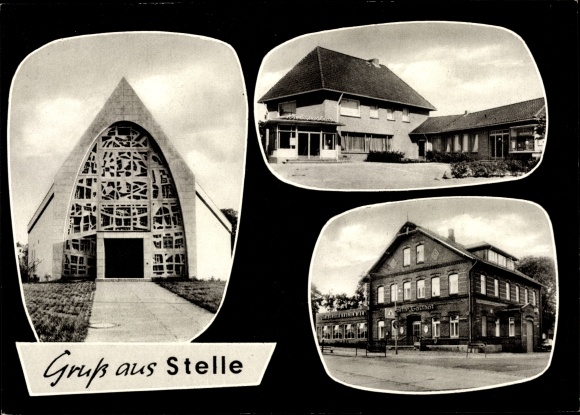 Postcard body in the district of Harburg, townscapes