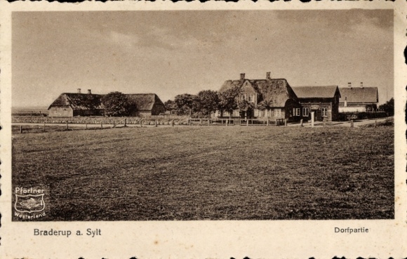 Postcard Wenningstedt Braderup on Sylt, village party