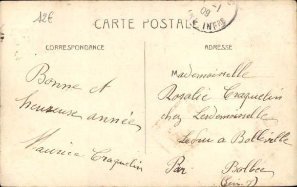 Postcard Courbevoie Hauts de Seine, partial views of the city, fan with flowers