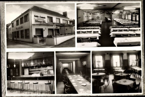 Postcard Jüchen North Rhine Westphalia, Hotel Restaurant Gebr. Coenen, interior view, bowling alley, Kelzenberg