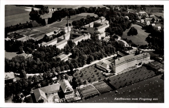Postcard Kaufbeuren on the Wertach in Swabia, aerial photograph