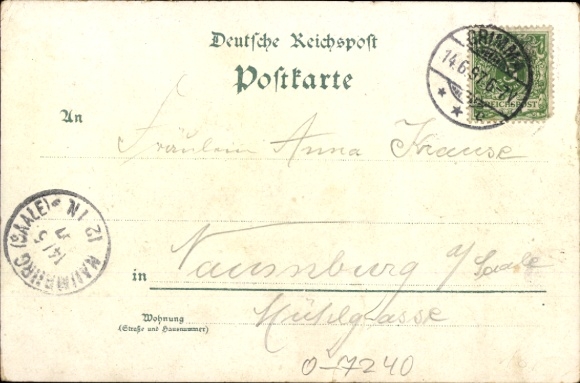 Chromo-Litho Grimma in Saxony, Gattersburg, Inn Gustav Schumann