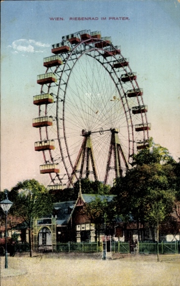Postcard Wien 2 Leopoldstadt, Prater, Ferris wheel