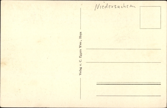 Postcard Hoya in Lower Saxony, Bürgerpark, war memorial