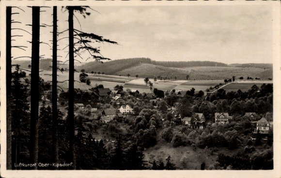 Ak Kipsdorf Altenberg im Erzgebirge, Panorama, Ober-Kipsdorf