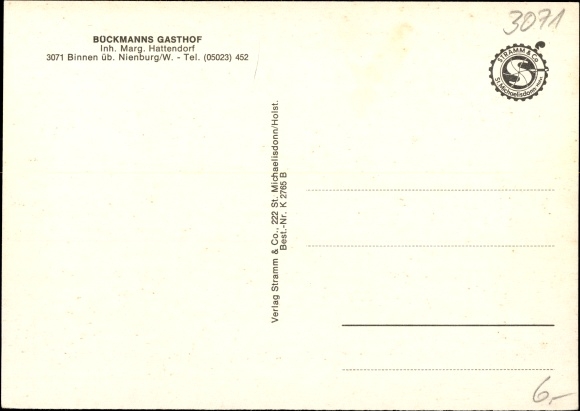 Ak Binnen Niedersachsen, Bückmanns Gasthof, Innenansicht