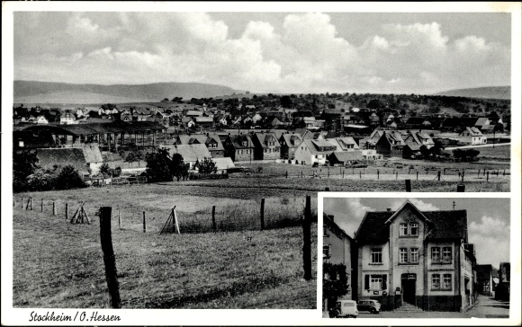 PC Stockheim Glauburg in Hesse, overall view, inn at the German House