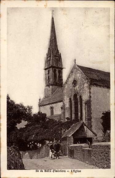Postcard Island of Batz Finistere, The Church