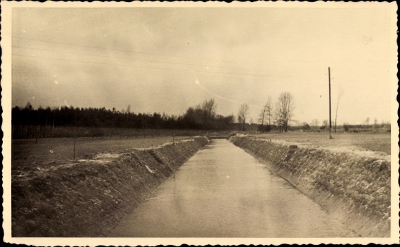 Foto Ak Külso Zahna Elster im Kreis Wittenberg, Zahna, Eisenbahnbau, Durchstich