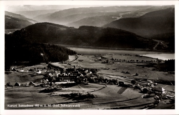 Ak Schluchsee im Schwarzwald, Fliegeraufnahme