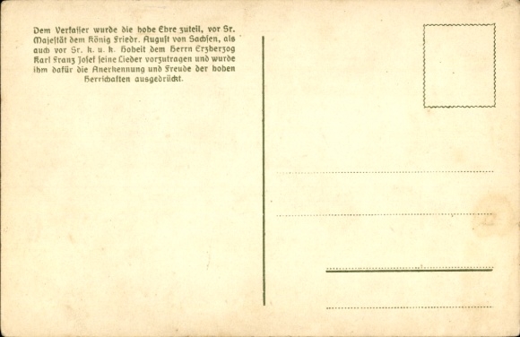 Song Postcard Feieromd, Anton Günther