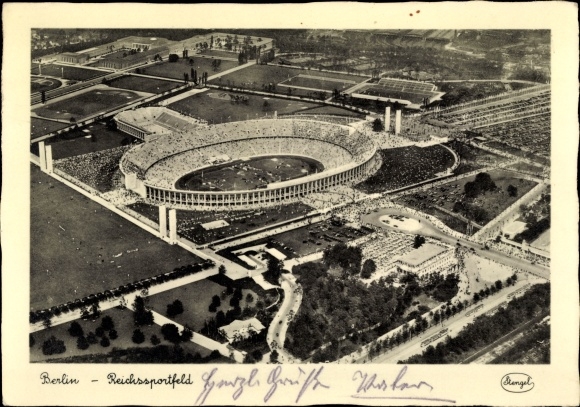 PC Berlin Charlottenburg Westend, Reichssportfeld, aerial photograph, Olympic Stadium