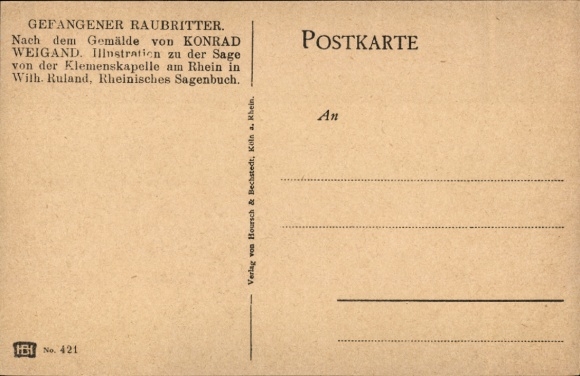 Artist Postcard Weigand, K., Imprisoned Robber Baron, City Dweller