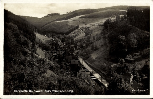 KP Katzhütte w dolinie Schwarzatal, panorama z Rosenbergu