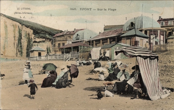 Postcard Yport Seine Maritime, beach