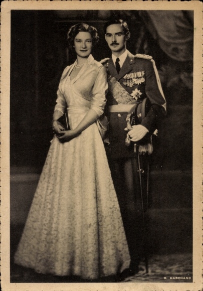 Picture Hereditary Grand Duke Jean of Luxembourg, Princess Joséphine Charlotte of Belgium, wedding, Cineac