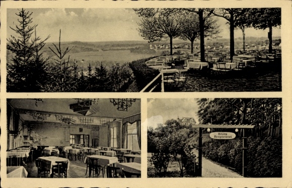Ak Geltow Schwielowsee, bergrestaurant Bergmeierei, uitzicht