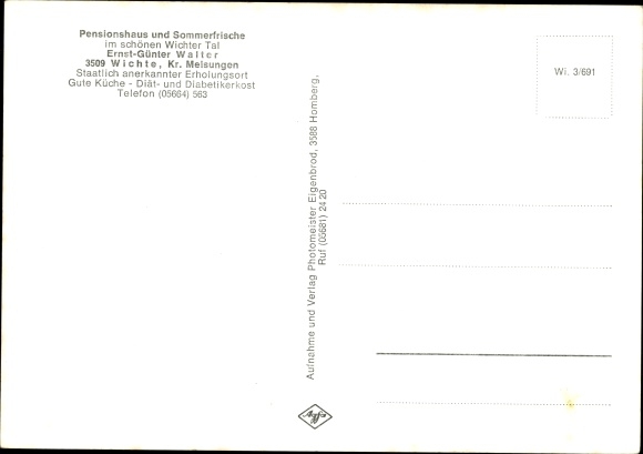 Postcard Wichte Morschen in Hesse, Pension