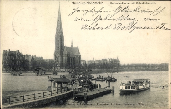 PC Hamburg Hohenfelde, Gertrudenkirche with Kuhmühlenteich