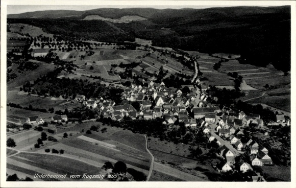 Postcard Unterheinriet Untergruppenbach in Württemberg, aerial photograph