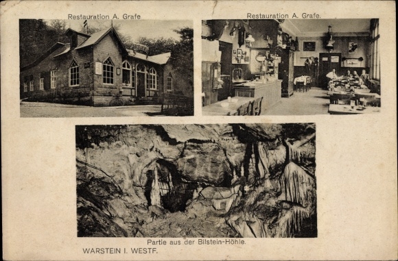 PC Warstein in the district of Soest North Rhine-Westphalia, restoration A. Grafe, Bilstein cave