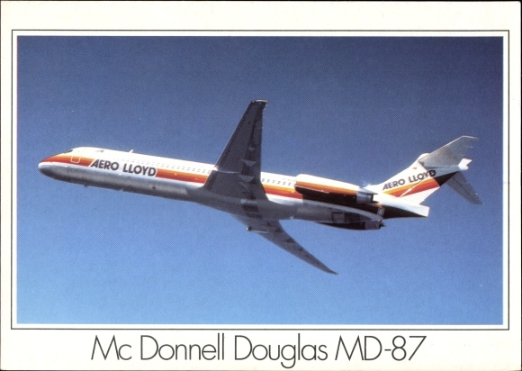 Postcard Passagierflugzeug Aero Lloyd, Mc Donnell Douglas MD 87