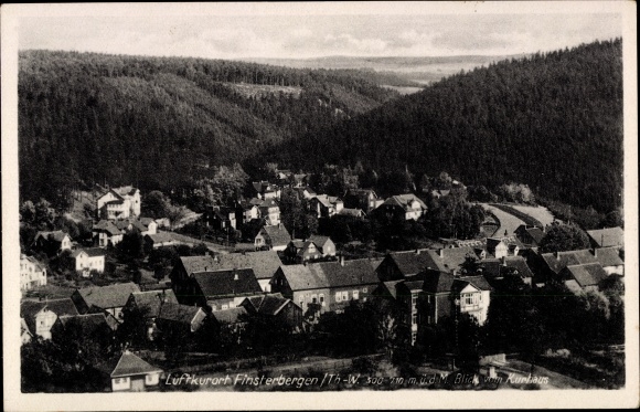 Postcard Finsterbergen Friedrichroda in the Thuringian Forest, location from the Kurhaus