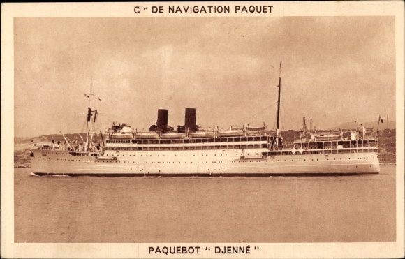 Ak Paquebot Djenne, Compagnie de Navigation Paquet