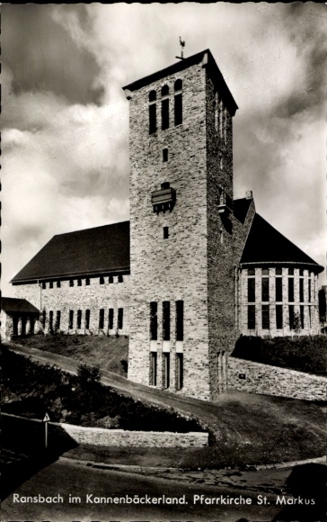 Postcard Ransbach in Kannenbäckerland Baumbach Westerwald, Parish Church St. Markus