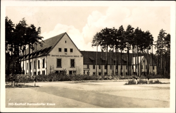 Postcard Hermsdorf im Saale Holzland District Thuringia, HO Rest Area Hermsdorfer Kreuz