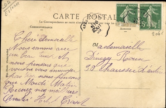 Postcard Epinay sur Orge Essonne, Park of the Hotel de la Gare, Carrefour des Sapins
