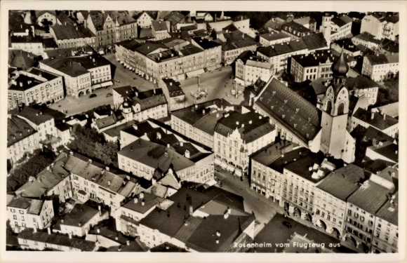 Ak Rosenheim Oberbayern, Fliegeraufnahme