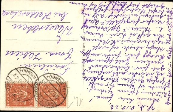 Postcard Thedinghausen Lower Saxony, street section, district court