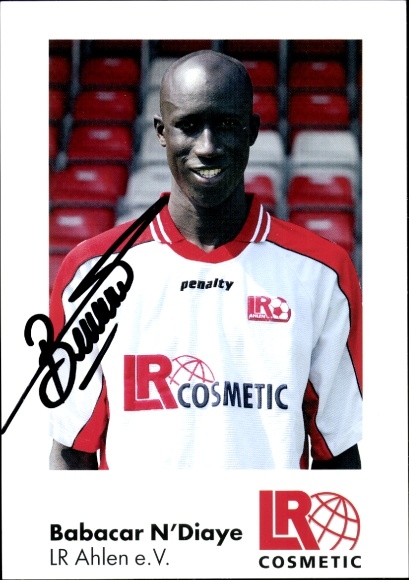 Autogrammkarte Fußballer Babacar N'Diaye, Rot Weiss Ahlen, Autogramm