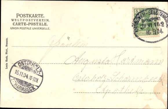 Postcard Schwanewede in Lower Saxony, Bremen Switzerland, castle, Gärdes garden