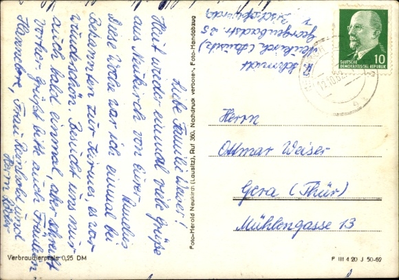Postcard Neukirch in der Lausitz, town views, panorama
