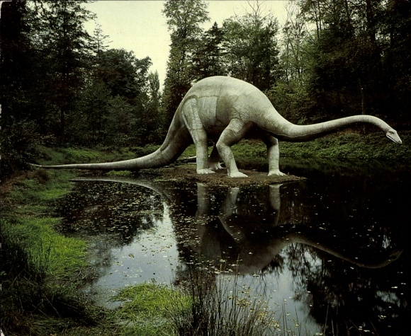 Ak Kleinwelka Bautzen in Lausitz, Dinosauruspark, Diplodocus