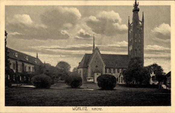 Ak Wörlitz b. Oranienbaum, onderdeel van de kerk