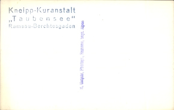 Postcard Ramsau in Berchtesgadener Land Upper Bavaria, Kneipp health resort Taubensee
