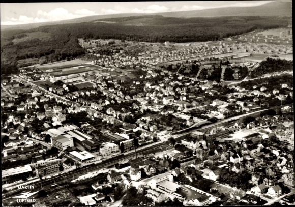 Postcard Butzbach in Hesse, aerial photo of the town