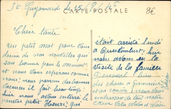 PC Auray Morbihan, church, rural setting, historical, French text