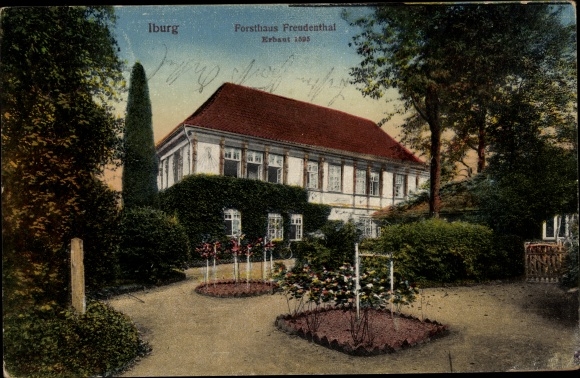 Postcard Bad Iburg in the Teutoburg Forest, Forsthaus Freudenthal