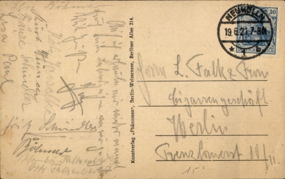 Postcard Berlin Treptow Niederschöneweide, Restaurant zuhm Kyffhäuser, Berlienrstraße 90, interior view