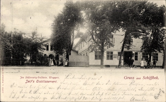 Postcard Hamburg Mitte Billstedt Schiffbek, Selfs Etablissement