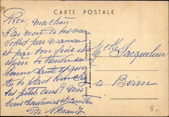 Postcard Nice Nice Alpes Maritimes, Sur la Cote d&#39;Azur, water skiing, palm tree